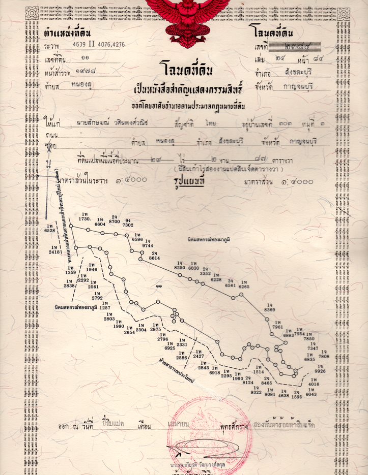 โฉนดครุฑแดงสังขละบุรี
